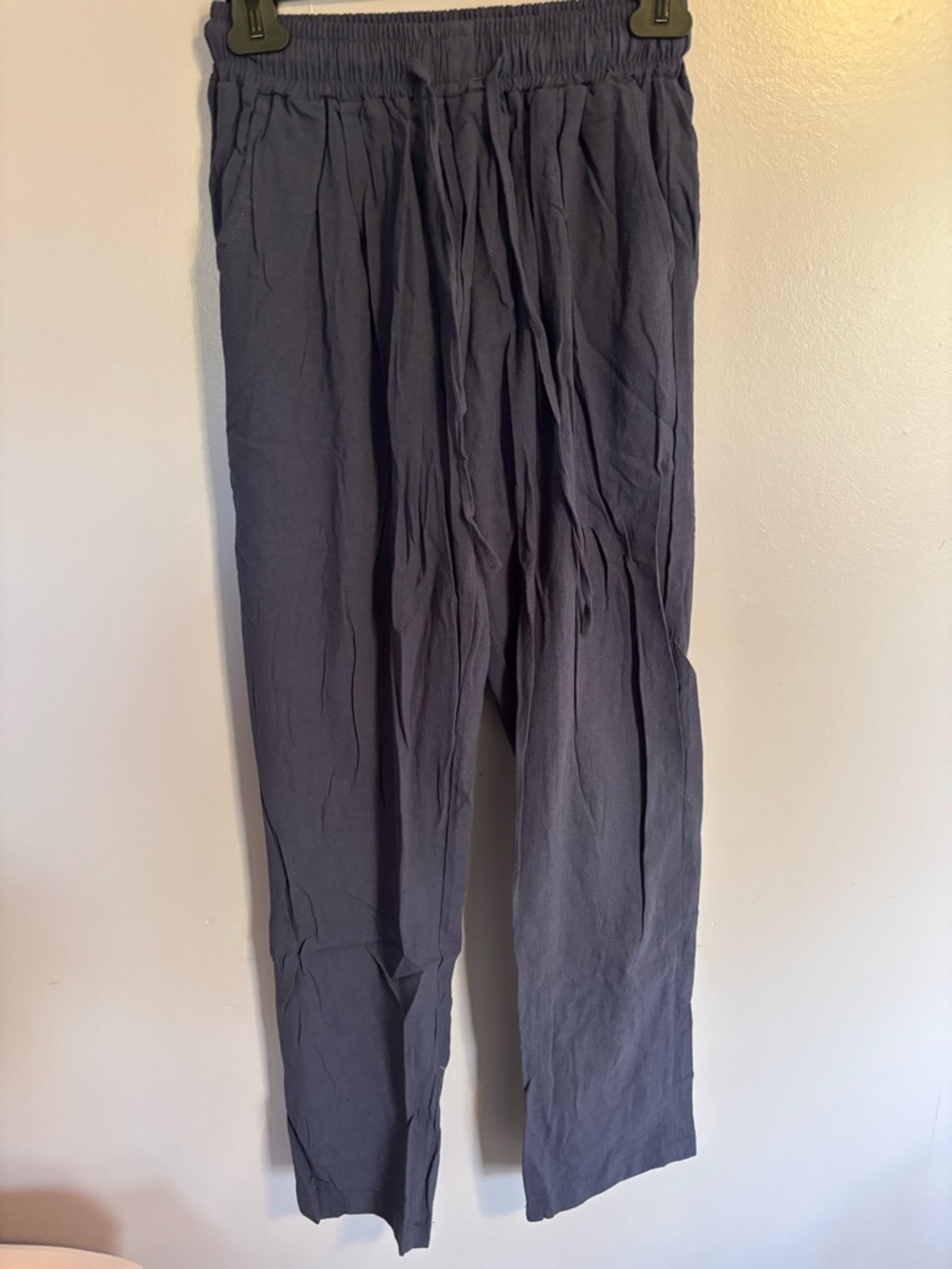 Women's Relaxed Elastic-Waist Pants - Navy